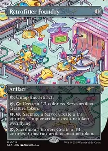 『MTG』改良式鋳造所　4枚セット 018)□ボーダーレス□《改良式鋳造所/Retrofitter Foundry》[SLC] 茶