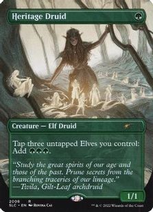 【Foil】(2008)■ボーダーレス■《遺産のドルイド/Heritage Druid》[SLC] 緑R