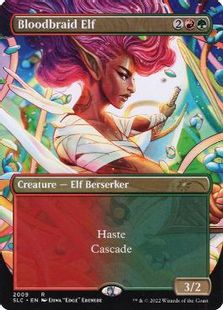 【Foil】(2009)■ボーダーレス■《血編み髪のエルフ/Bloodbraid Elf》[SLC] 金R