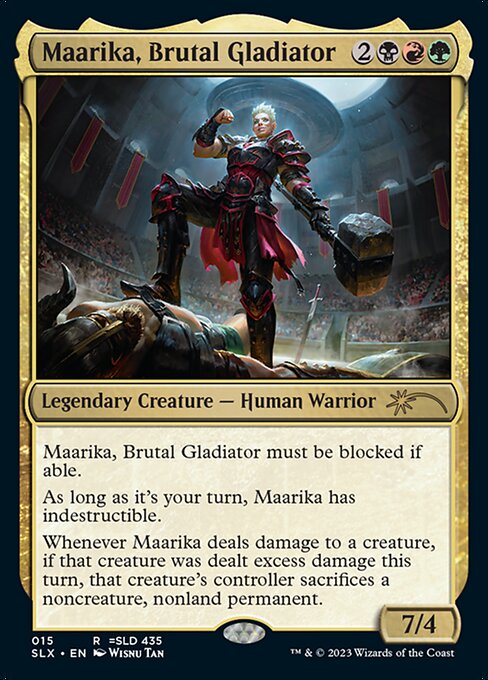 (015)《Maarika, Brutal Gladiator》/《Zangief, the Red Cyclone》[SLX] 金R