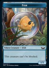 【Foil】(004)《魚トークン/Fish Token》[SNC] 青