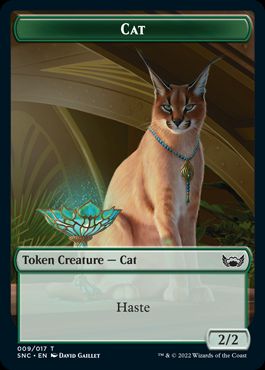 【Foil】(009)《猫トークン/Cat Token》[SNC] 緑