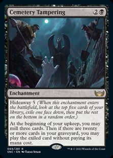 【Foil】■プレリリース■《墓所細工/Cemetery Tampering》[SNC-PRE] 黒R
