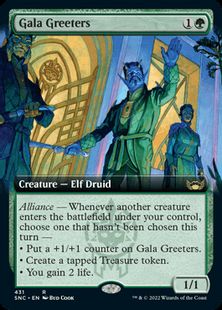【Foil】(431)■拡張アート■《祝祭の出迎え/Gala Greeters》[SNC-BF] 緑R