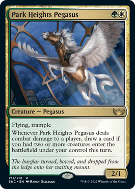 【Foil】■プレリリース■《高街のペガサス/Park Heights Pegasus》[SNC-PRE] 金R