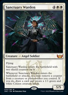 (030)《聖域の番人/Sanctuary Warden》[SNC] 白R