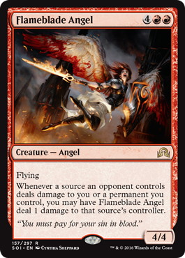 《炎刃の天使/Flameblade Angel》[SOI] 赤R
