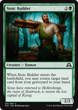 《冷静な建築家/Stoic Builder》[SOI] 緑C
