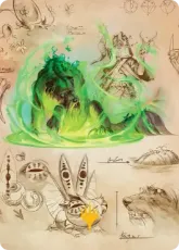 (032)【箔押し】【アート・カード】発芽の実習 [SOS]