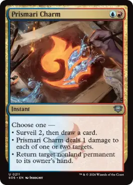 『予約シングル』(211)《プリズマリの魔除け/Prismari Charm》[SOS] 金U