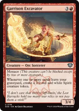 (116)《駐屯地を掘り起こす者/Garrison Excavator》[SOS] 赤U