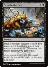 【Foil】(100)《害獣を送れ/Send in the Pest》[SOS] 黒C