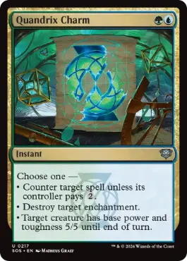 『予約シングル』(217)《クアンドリクスの魔除け/Quandrix Charm》[SOS] 金U