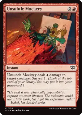 『予約シングル』(136)《あからさまな嘲り/Unsubtle Mockery》[SOS] 赤C