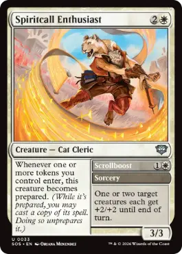 (033)《精霊喚びの愛好者/Spiritcall Enthusiast》[SOS] 白U