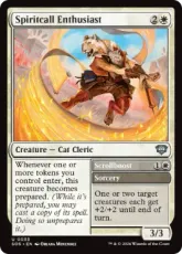 【Foil】(033)《精霊喚びの愛好者/Spiritcall Enthusiast》[SOS] 白U