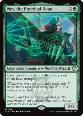 一*)様 MTG アカデミーの学長 オパール色の輝き 補充 英語版 5枚セット 041)《実技の学部長、ネヴ/Nev, the Practical Dean》[SOC] 緑R | 日本