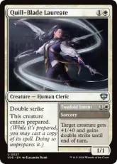 【Foil】(027)《羽ペン剣の桂冠詩人/Quill-Blade Laureate》[SOS] 白U
