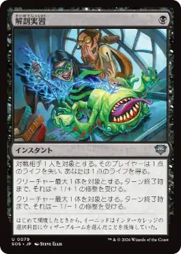 『予約シングル』(079)《解剖実習/Dissection Practice》[SOS] 黒U