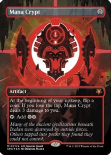 【ネオンインク・Foil】(017e)■ボーダーレス■《魔力の墓所/Mana Crypt》(赤)[SPG] 茶R