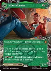 【Foil】(211)■ボーダーレス■《マイルズ・モラレス/Miles Morales》/《アルティメット・スパイダーマン/Ultimate Spider-Man》[SPM-BF] 緑R