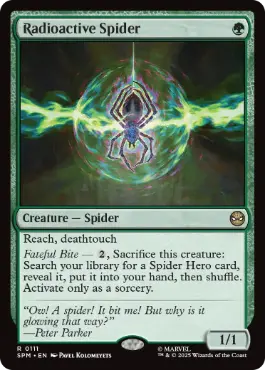 (111)《放射線を浴びた蜘蛛/Radioactive Spider》[SPM] 緑R