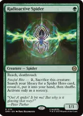 【Foil】(111)■プレリリース■《放射線を浴びた蜘蛛/Radioactive Spider》[SPM] 緑R