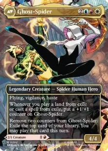 Foil】(202)□Borderless□《Gwen Stacy》/《Ghost-Spider》[SPM-BF