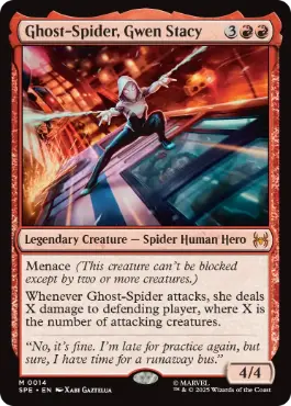 【Foil】(014)《ゴースト・スパイダー、グウェン・ステイシー/Ghost-Spider, Gwen Stacy》[SPE] 赤R