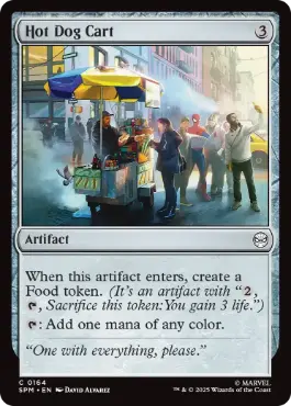 『予約シングル』(164)《ホットドッグの屋台/Hot Dog Cart》[SPM] 茶C