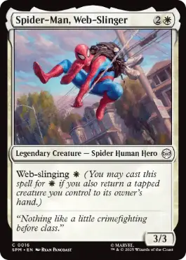(016)《ウェブスリンガー、スパイダーマン/Spider-Man, Web-Slinger》[SPM] 白C