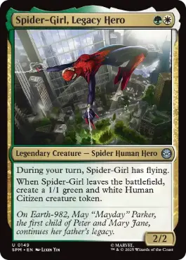 (149)《力受け継ぎしヒーロー、スパイダーガール/Spider-Girl, Legacy Hero》[SPM] 金U