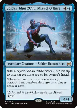【Foil】(008)《スパイダーマン2099、ミゲル・オハラ/Spider-Man 2099, Miguel O'Hara》[SPE] 青R