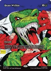 【Foil】(033)■ボーダーレス■《内にいる獣/Beast Within》[MAR] 緑