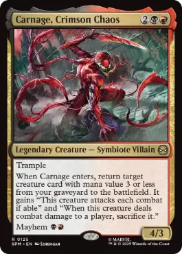 (125)《真紅の混沌、カーネイジ/Carnage, Crimson Chaos》[SPM] 金R