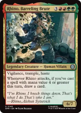 (140)《怒涛の粗暴者、ライノ/Rhino, Barreling Brute》[SPM] 金U
