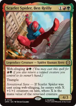 (142)《スカーレット・スパイダー、ベン・ライリー/Scarlet Spider, Ben Reilly》[SPM] 金R