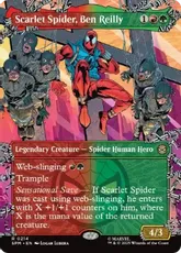 【Foil】(214)■ボーダーレス■《スカーレット・スパイダー、ベン・ライリー/Scarlet Spider, Ben Reilly》[SPM-BF] 金R