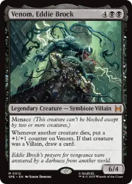 【Foil】(012)《ヴェノム、エディ・ブロック/Venom, Eddie Brock》[SPE] 黒R