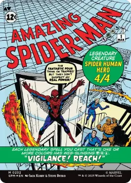 ピーター・パーカー foil 0232 ボーダーレス クラシックコミック Foil】(232)□ボーダーレス□《ピーター・パーカー/Peter Parker