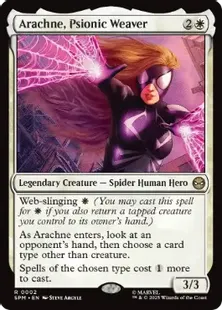 MTG スパイダーマン サイオニック・ウィーバー、アラクネ プレリリースfoil Foil】(002)□プレリリース□《サイオニック・ウィーバー
