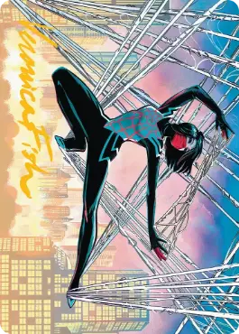 【箔押し】(039)【アート・カード】ウェブ紡ぎ、シルク[SPM]