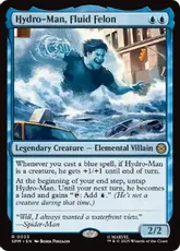 【Foil】(033)■プレリリース■《液状の重罪犯、ハイドロマン/Hydro-Man, Fluid Felon》[SPM] 青R
