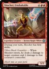 【Foil】(089)《揺るがぬ者、ショッカー/Shocker, Unshakable》[SPM] 赤U