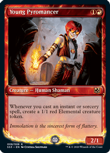 Foil】(123)《歴戦の紅蓮術士/Seasoned Pyromancer》[2X2] 赤R