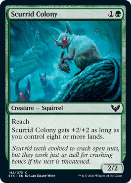 (142)《スカーリドの群棲/Scurrid Colony》[STX] 緑C