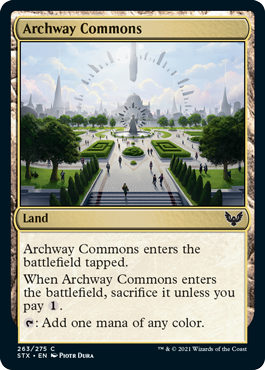【Foil】《アーチ道の公共地/Archway Commons》[STX] 土地C