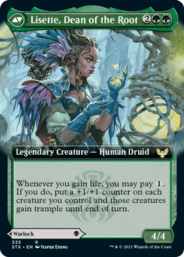 【Foil】(333)■拡張アート■《血流の学部長、ヴァレンティン/Valentin, Dean of the Vein》/《樹根の学部長、リセッテ/Lisette, Dean of the Root》[STX-BF] 黒R