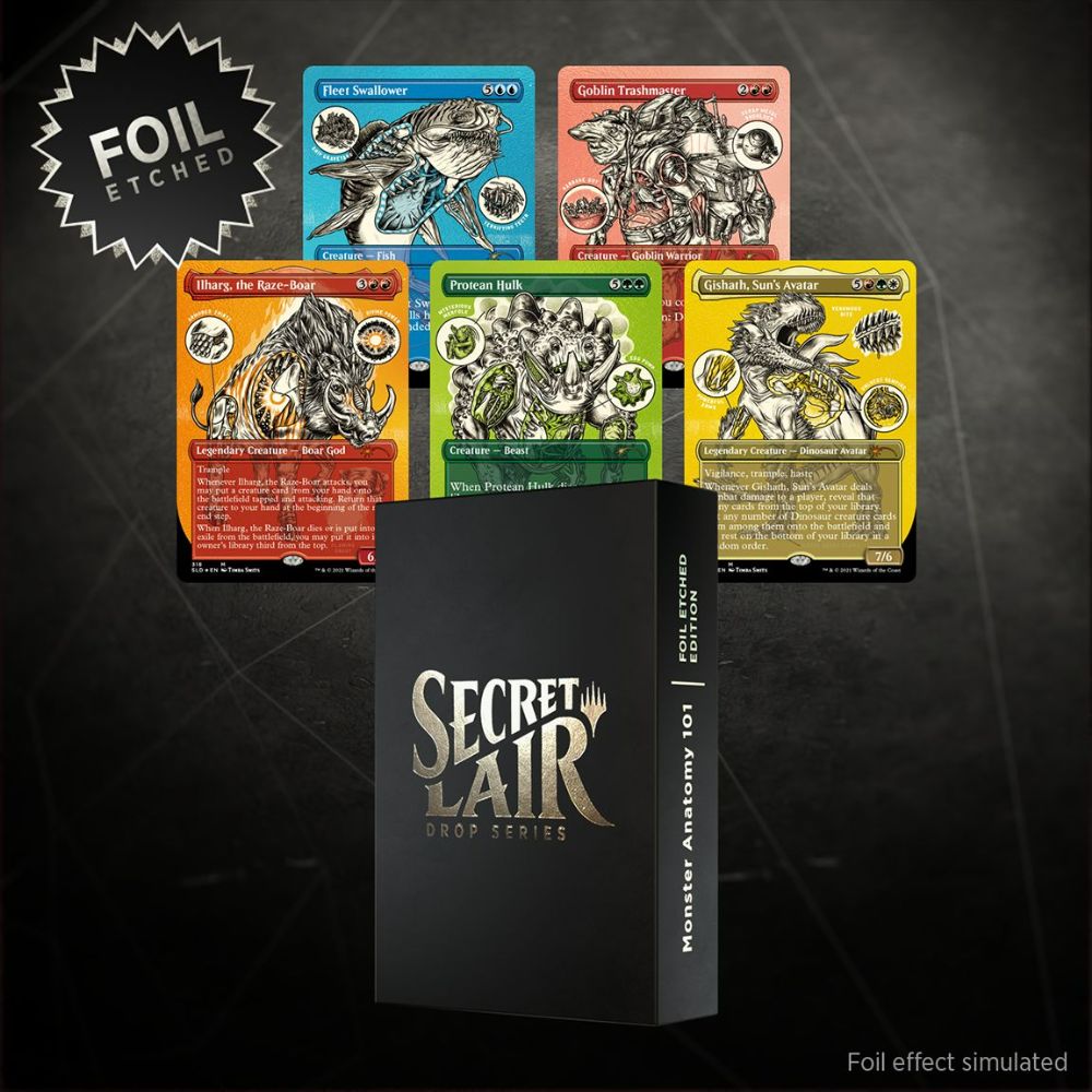 Secret Lair「Monster Anatomy 101 Foil Etched Edition」 [Secret Lair]