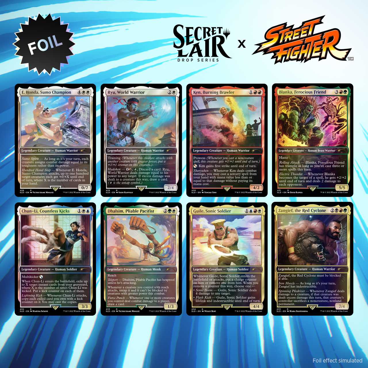 MTG Secret Lair Street Fighter Foil セット - Box/デッキ/パック